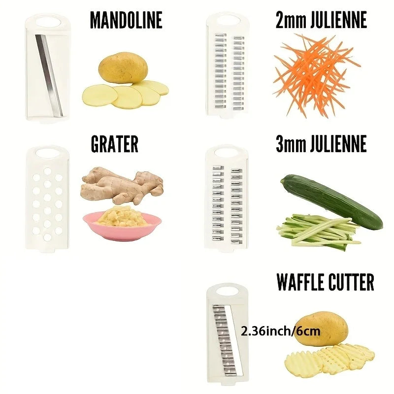 5-in-1 Vegetable Slicer & Chopper Set